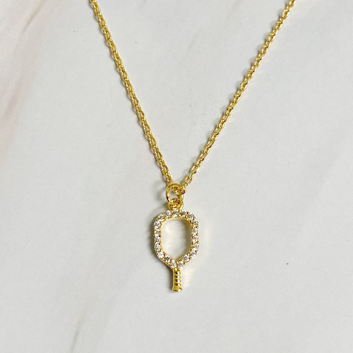 Club Pickleball Dainty Necklace-1