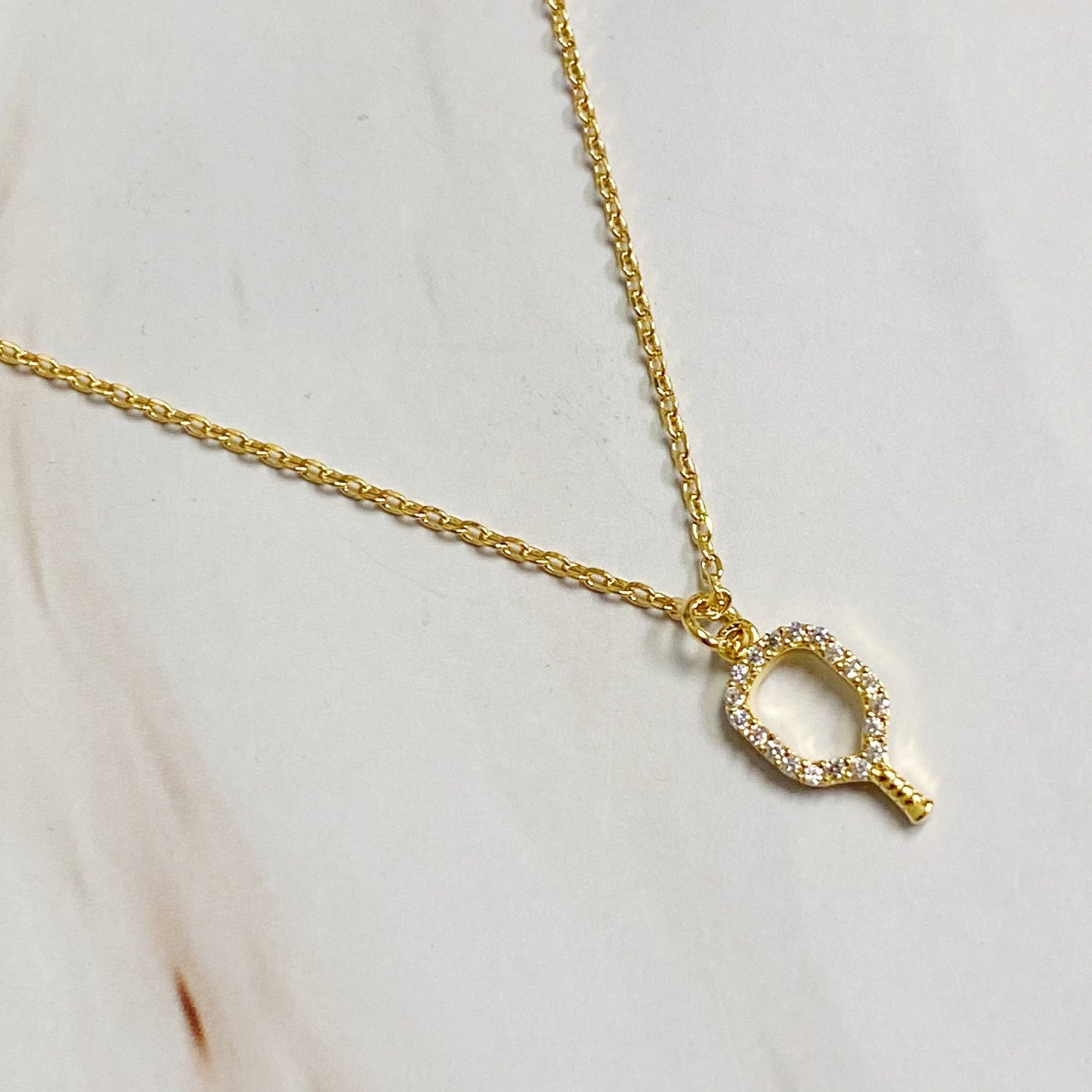 Club Pickleball Dainty Necklace-2